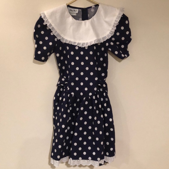 Any Too Gorgeous Classy Vintage Polka Dot Dress - Picture 1 of 8